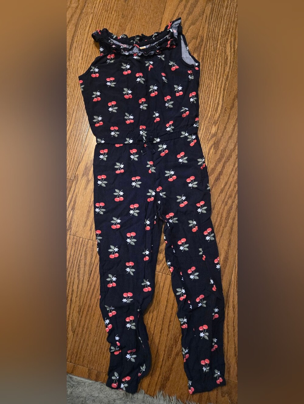Gymboree Navy Cherry-Print Jumpsuit